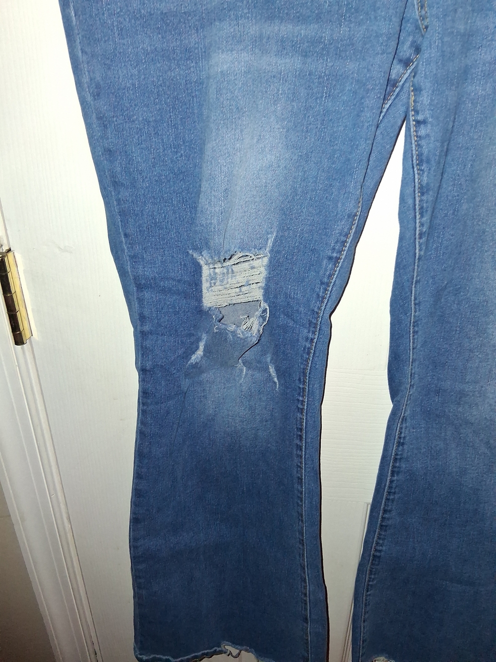 Blue Distressed Women’s Jeans - Picture 3 of 6